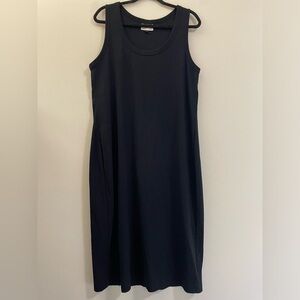 Universal Thread Ribbed‎ Sleeveless Midi Dress in Black - XXL